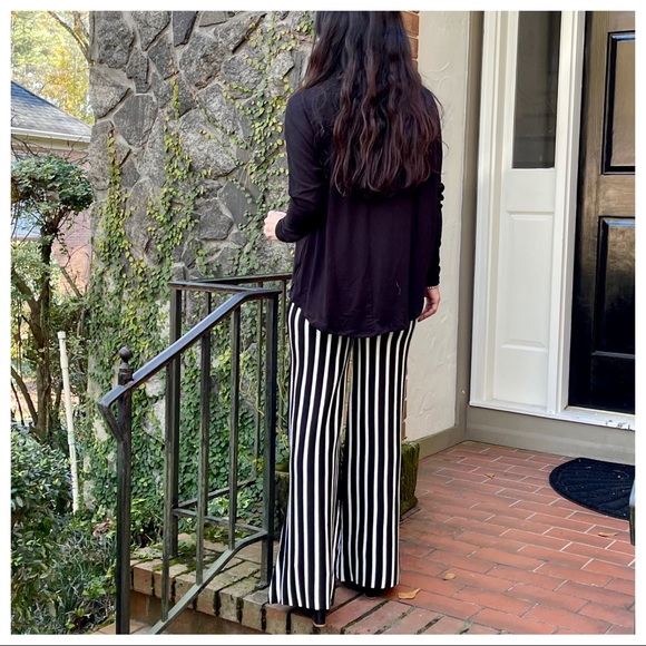Fabulous viscose blend wide leg striped pants - Picture 4 of 5